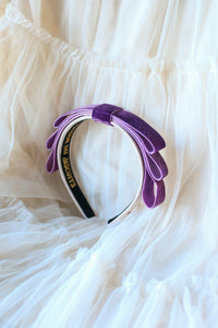 Soirée Velvet Ultra Violet Headband